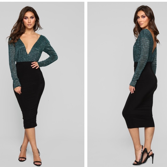 Sparkley Green Bodysuit Women - Picture 2 of 3